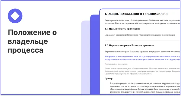 Положение о владельце процесса: статус, функции и права