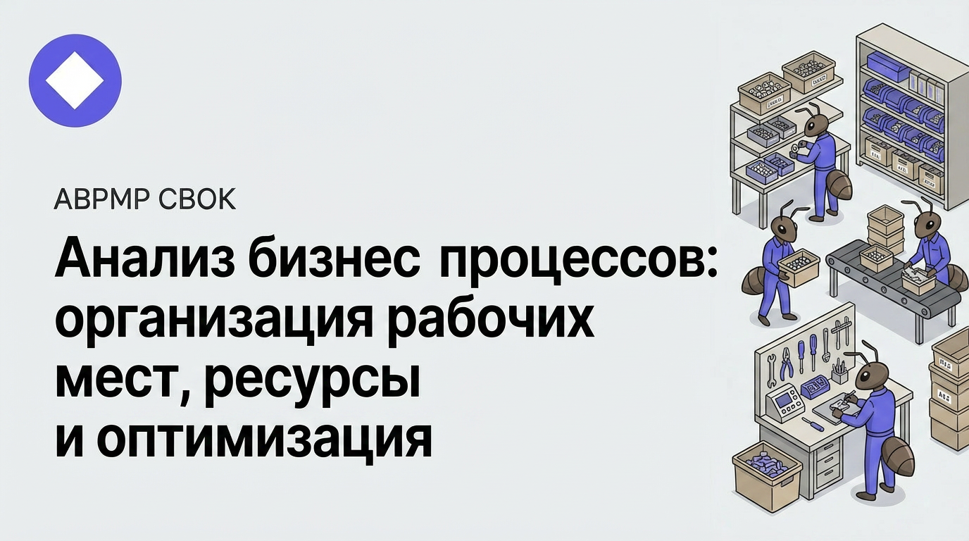 Анализ бизнес процессов: организация рабочих мест, ресурсы и оптимизация