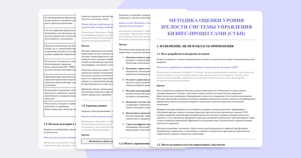Методика оценки уровня зрелости бизнес-процессов