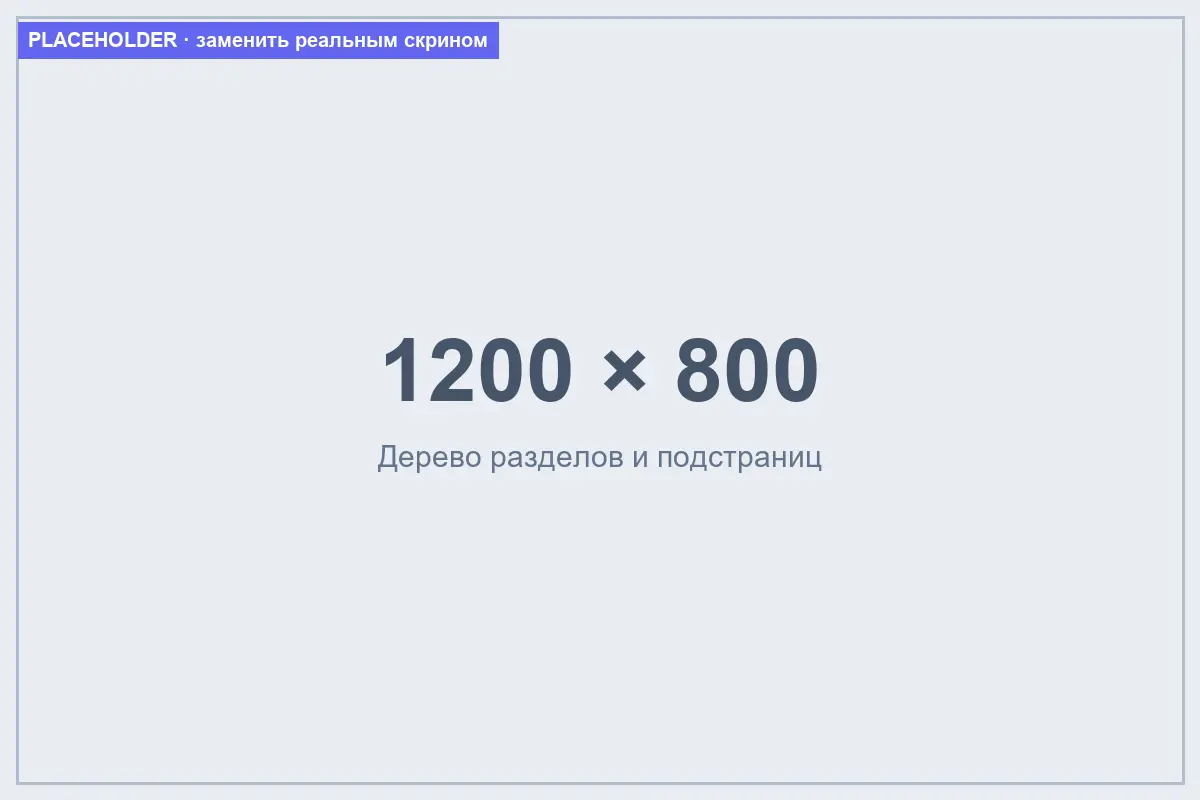 Дерево страниц