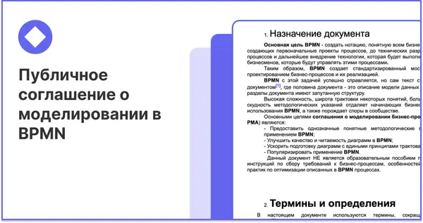 Публичное соглашение о моделировании в BPMN