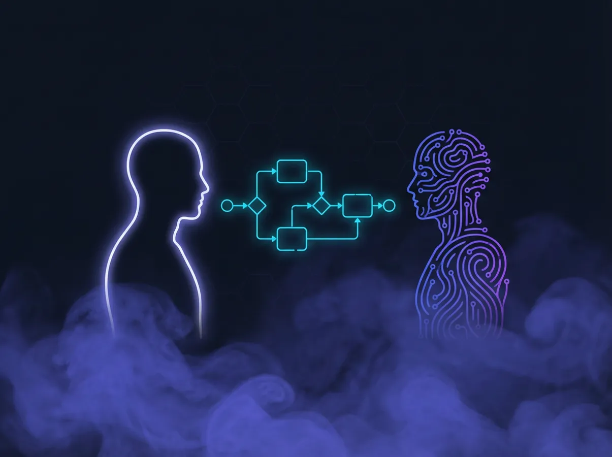 <h3>Люди и ИИ работают в процессах вместе</h3>