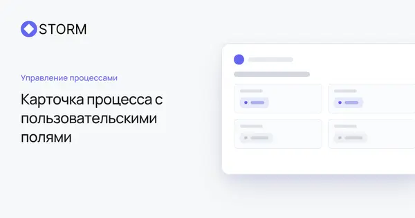 Карточка процесса с пользовательскими полями | Storm